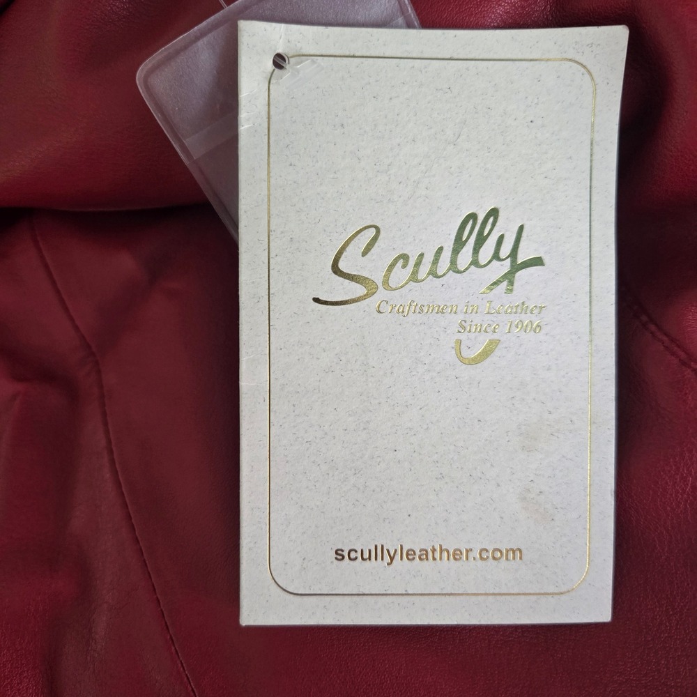 NWT $298 Scully Red Lamb Leather Shirt Jacket Womens S Western Quiet Luxury - Picture 6 of 12